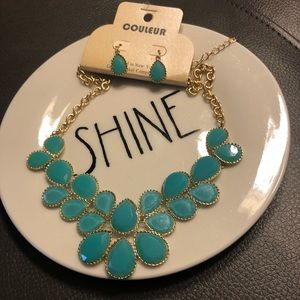 Statement Necklace with Earrings